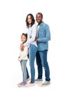 happy african american family standing together and smiling at camera Royalty Free Stock Photo