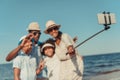 happy african american family taking selfie with smartphone Royalty Free Stock Photo