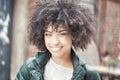 Happy african american girl . Royalty Free Stock Photo