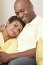 Happy African American Man & Woman Couple Royalty Free Stock Photo