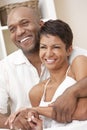 Happy African American Man & Woman Couple Royalty Free Stock Photo