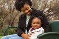 Happy African American mother and her daugher. Royalty Free Stock Photo