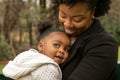 Happy African American mother and her daugher. Royalty Free Stock Photo