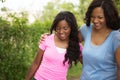 African American mother and her daugher. Royalty Free Stock Photo