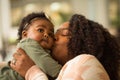 Happy African American mother and her daugher. Royalty Free Stock Photo