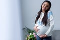 happy african american pregnant woman Royalty Free Stock Photo