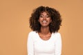 Happy african american woman smiling Royalty Free Stock Photo