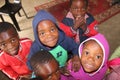 Happy african children looking into the camera in rural Swaziland, Africa