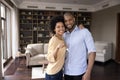 Happy African couple showing keys from their new house Royalty Free Stock Photo
