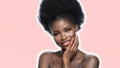 Pretty Afro American Woman In Skin Care Concept