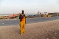 Happy African man smiling