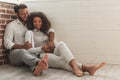 Happy Afro American couple Royalty Free Stock Photo