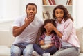 Happy Afro-American family Royalty Free Stock Photo