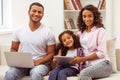 Happy Afro-American family Royalty Free Stock Photo