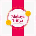 Happy akshaya tritiya festival background Royalty Free Stock Photo