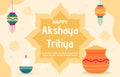 Happy akshaya tritiya vector poster