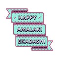 Happy Amalaki Ekadashi greeting emblem