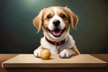 Happy Amazed Excited Dog Eating Icecream, Technology. Generative AI Royalty Free Stock Photo