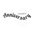 Happy anniversary lettering logo vector design Royalty Free Stock Photo