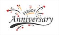 Happy anniversary lettering logo design