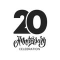 Happy Anniversary lettering text banner Royalty Free Stock Photo