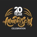 Happy Anniversary lettering text banner Royalty Free Stock Photo