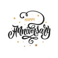 Happy Anniversary lettering text banner Royalty Free Stock Photo