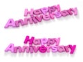 Happy anniversary in pink shades two choices Royalty Free Stock Photo