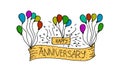 Happy Anniversary Template Vector Royalty Free Stock Photo