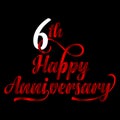 Happy anniversary unique concept typography design vector Royalty Free Stock Photo