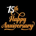 Happy anniversary unique concept typography design vector Royalty Free Stock Photo