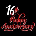 Happy anniversary unique typography design Royalty Free Stock Photo