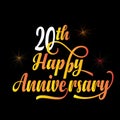 Happy anniversary unique typography design Royalty Free Stock Photo