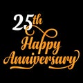 Happy anniversary unique typography design Royalty Free Stock Photo