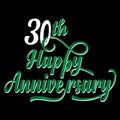 Happy anniversary unique typography design Royalty Free Stock Photo