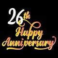 Happy anniversary unique typography design Royalty Free Stock Photo