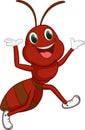 Happy ant cartoon Royalty Free Stock Photo