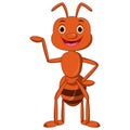 Happy ant cartoon presenting Royalty Free Stock Photo