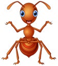 Happy ant cartoon standing Royalty Free Stock Photo