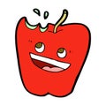happy apple comic cartoon