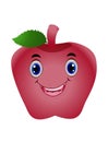 Happy apple emoticon