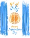 Happy Argentina independence day 9th of July Royalty Free Stock Photo