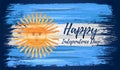 Happy Argentina independence day 9th of July Royalty Free Stock Photo