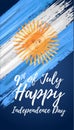 Happy Argentina independence day 9th of July Royalty Free Stock Photo