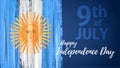 Happy Argentina independence day 9th of July Royalty Free Stock Photo