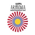 Happy Armenia independence day vector template. Design for banner, greeting cards or print. Celebration national day. - Vector