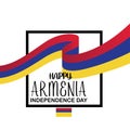 Happy Armenia independence day vector template. Design for banner, greeting cards or print. Celebration national day. - Vector