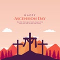 Happy Ascension Day Vector Illustration