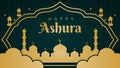 happy ashura banner template islamic background