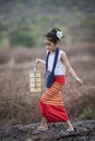 Happy asian child playing together on playground.